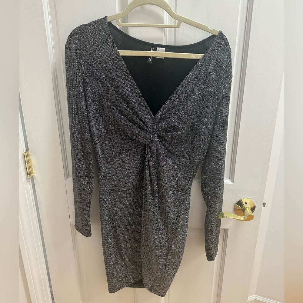 H&M Sparkly Long Sleeve Dress - Size: Medium